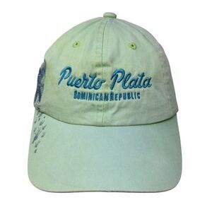 Puerto Plata Dominican Republic Slideback Hat Green One Size Adjustable RTG